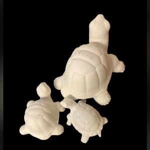 Ceramic Bisque that you Paint, bundle of 3 turtles 🐢